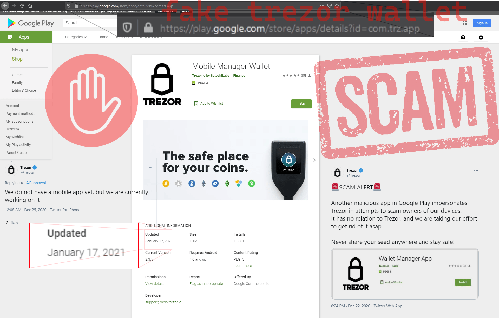 Fake Trezor support