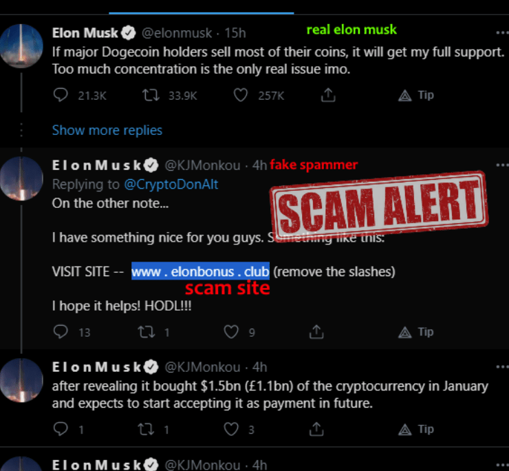 More Twitter scams